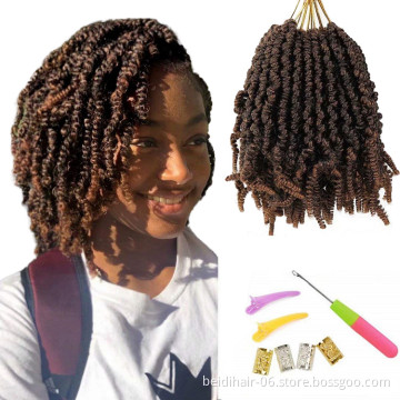 Wholesale Short Bomb Twist Crochet Hair Spring Twist Hair Pre-twisted Passion Twist Crochet Braids